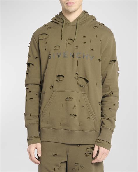 givenchy hoodie lion|givenchy men's destroyed hoodie.